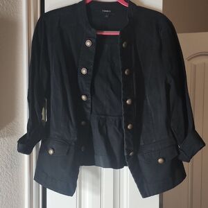 Torrid Black Bomber Jacket